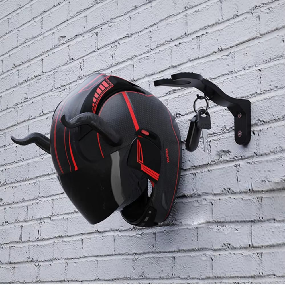 Motosiklet Kask Askısı – Duvara Montajlı, Çok Amaçlı Kanca Raf